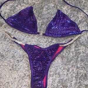 NPC Bikini competition suite royal purple
